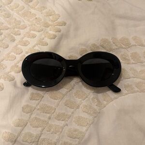 Black Oval Women's Sunglasses